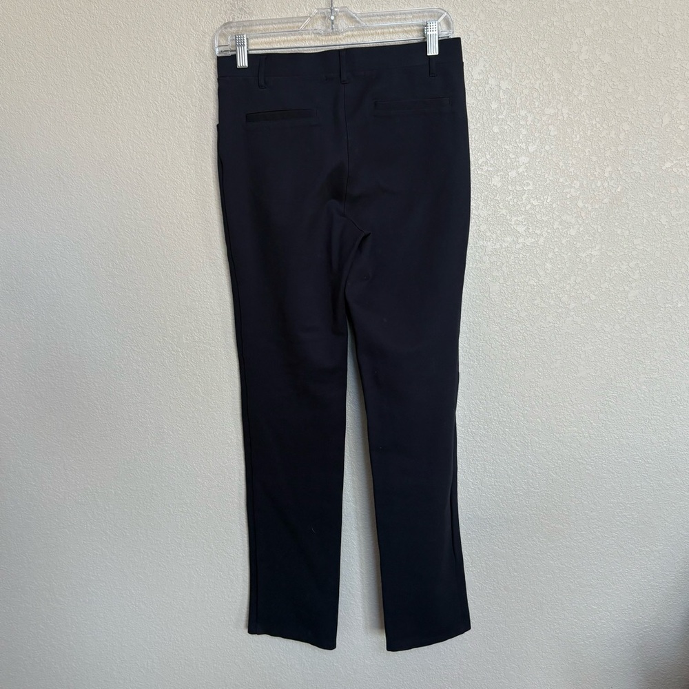 Quince Women’s Black Ponte Knit Straight Leg Pants Size Medium Work Office - Picture 4 of 8